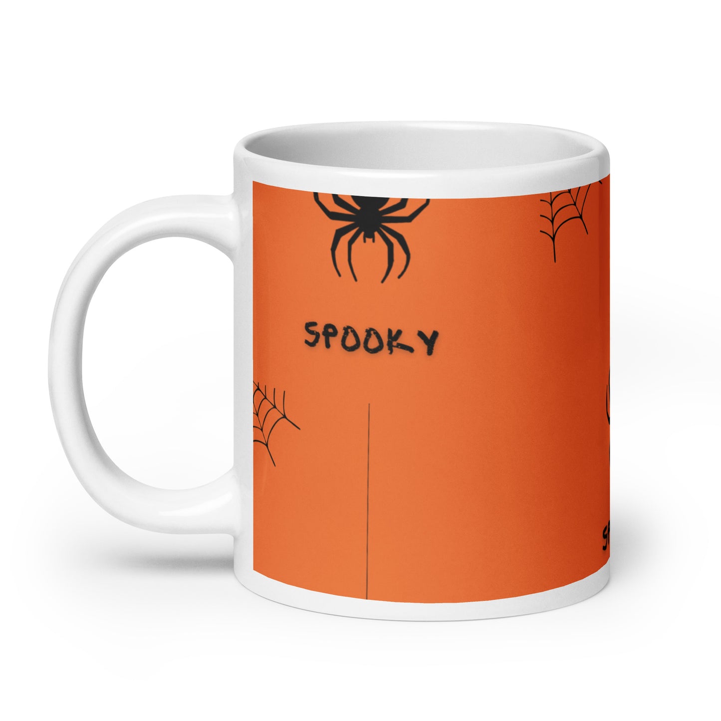 Spooky Spider White Glossy Mug