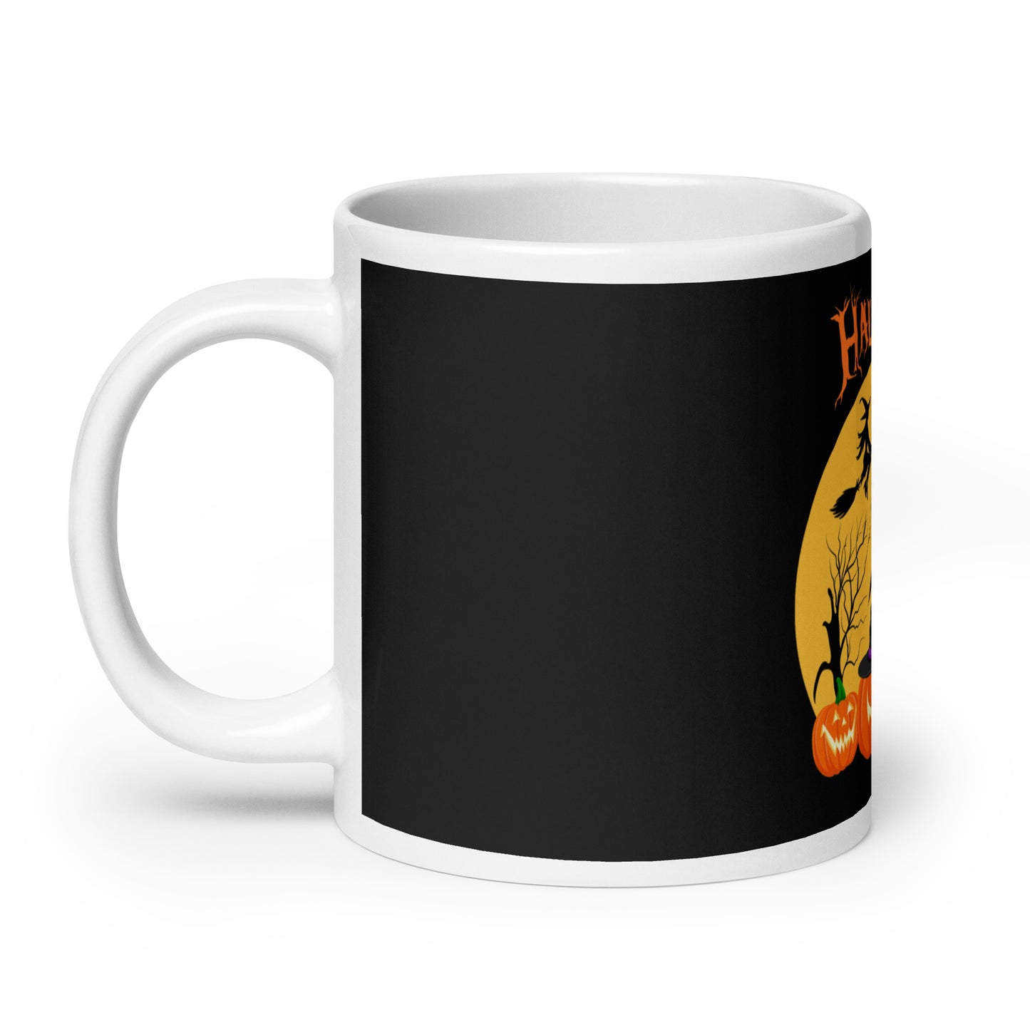 Happy Halloween Pumpkin White Glossy Mug