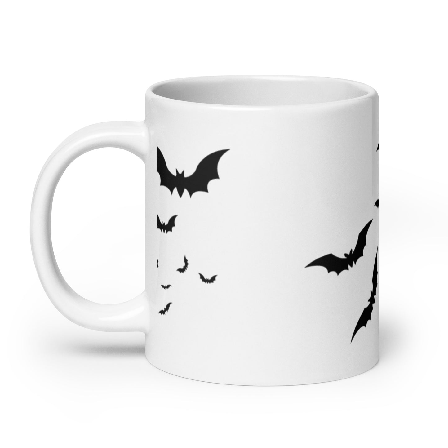 Halloween Bats White Glossy Mug