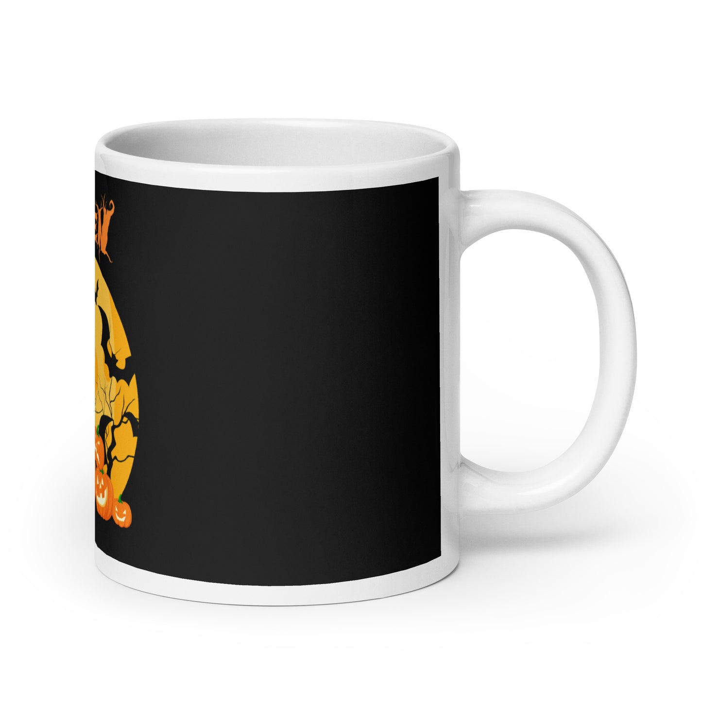 Happy Halloween Pumpkin White Glossy Mug