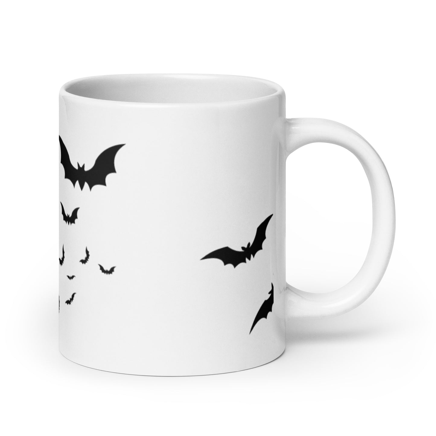 Halloween Bats White Glossy Mug