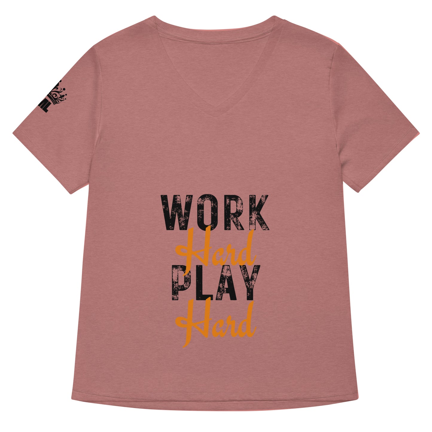 Work Hard Play Hard Women’s relaxed v-neck t-shirt