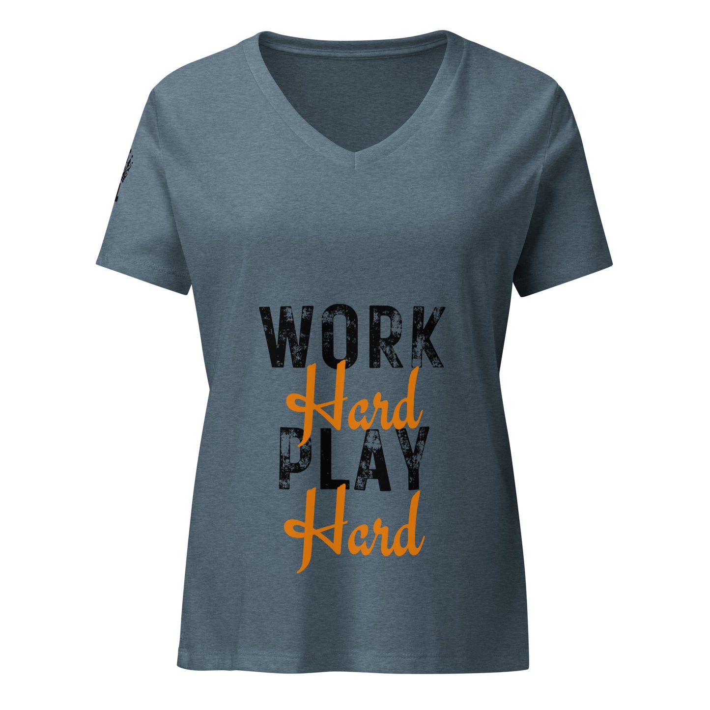 Work Hard Play Hard Women’s relaxed v-neck t-shirt