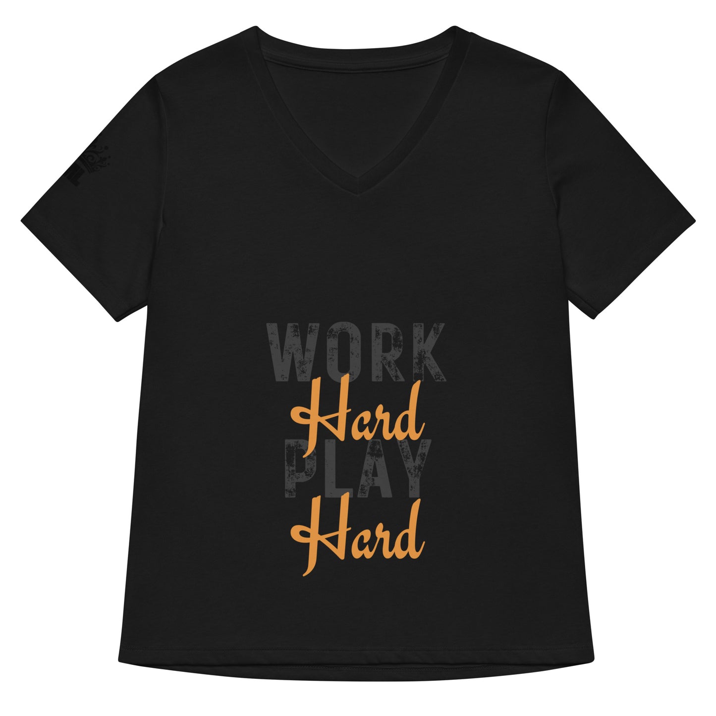 Work Hard Play Hard Women’s relaxed v-neck t-shirt