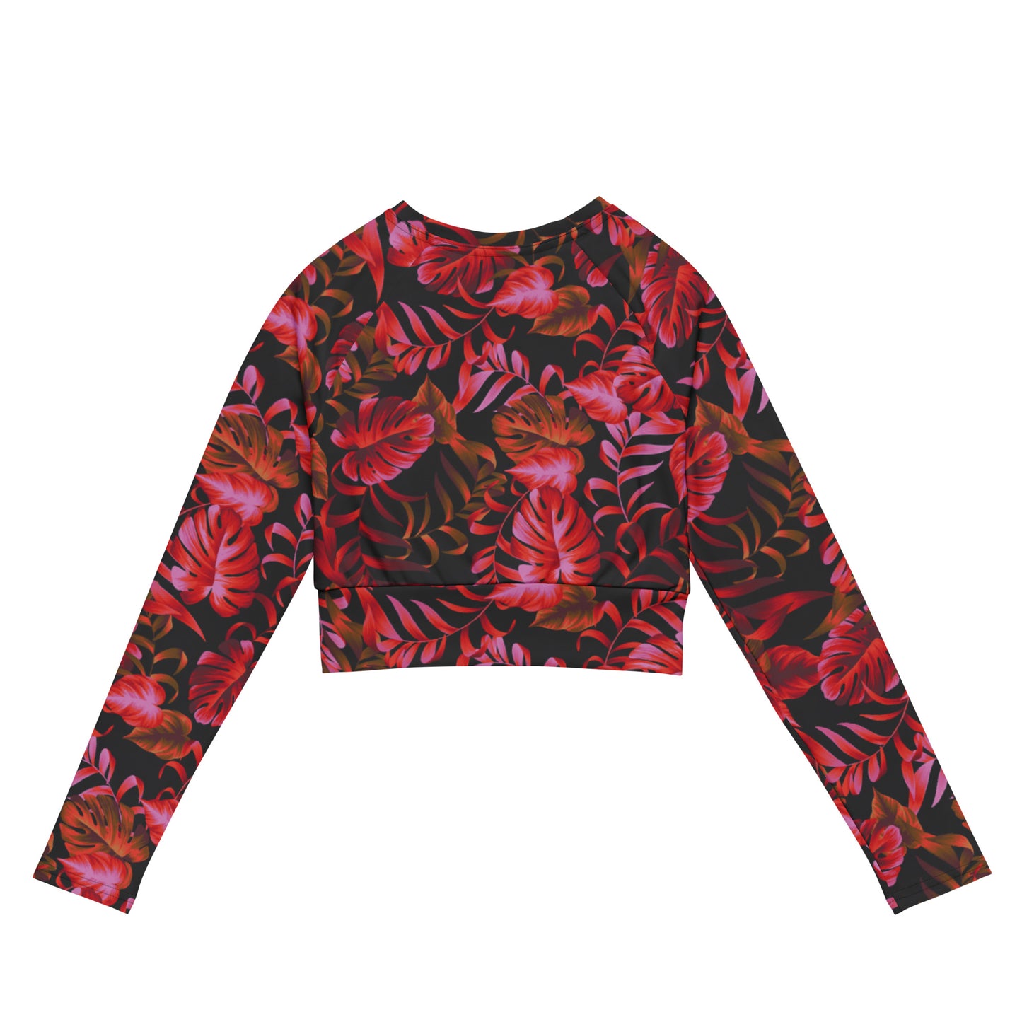 Butterfly long-sleeve crop top