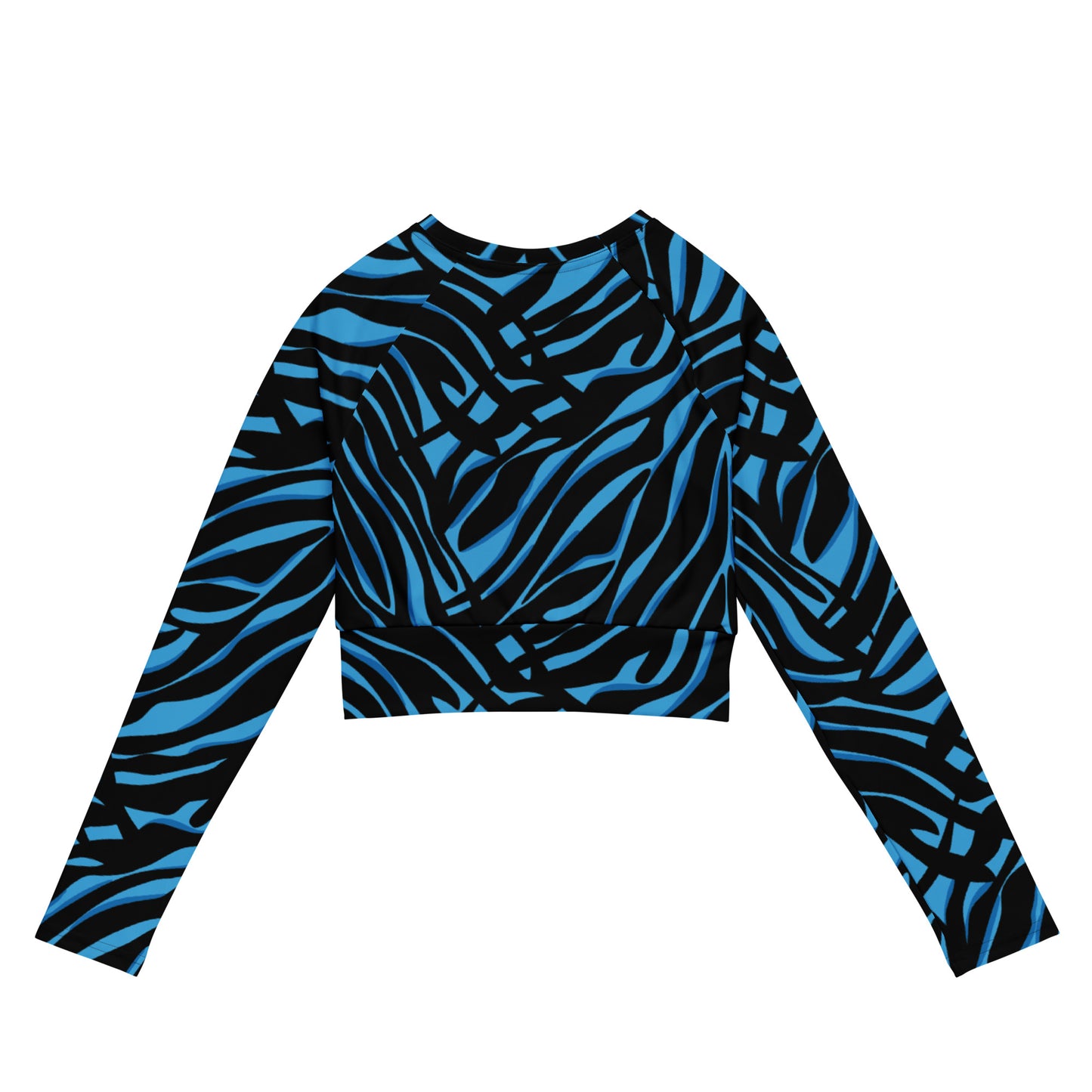 Long-Sleeve Crop Top Tiger Blue