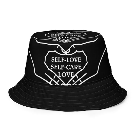 SELF LOVE B. Reversible bucket hat