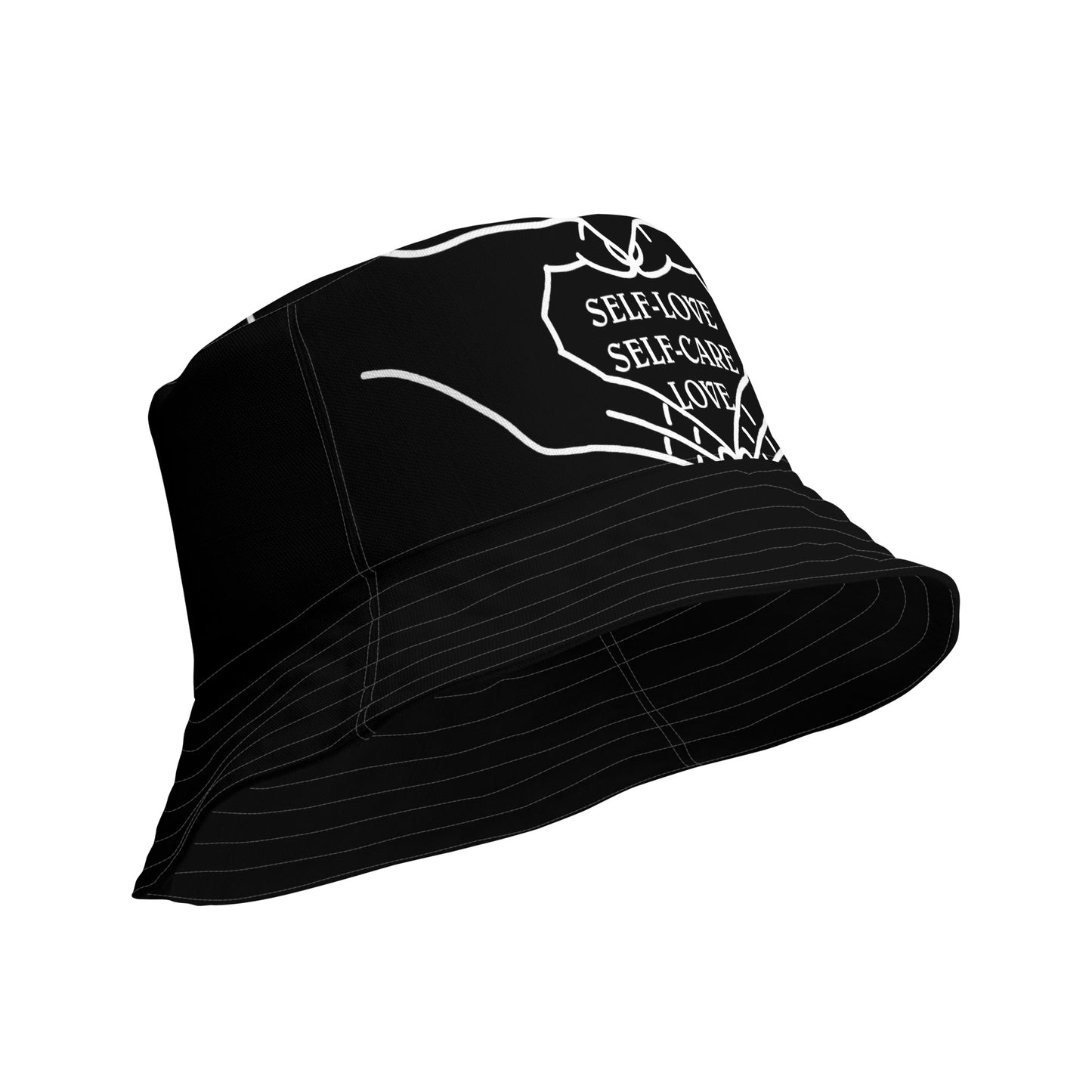 SELF LOVE B. Reversible bucket hat