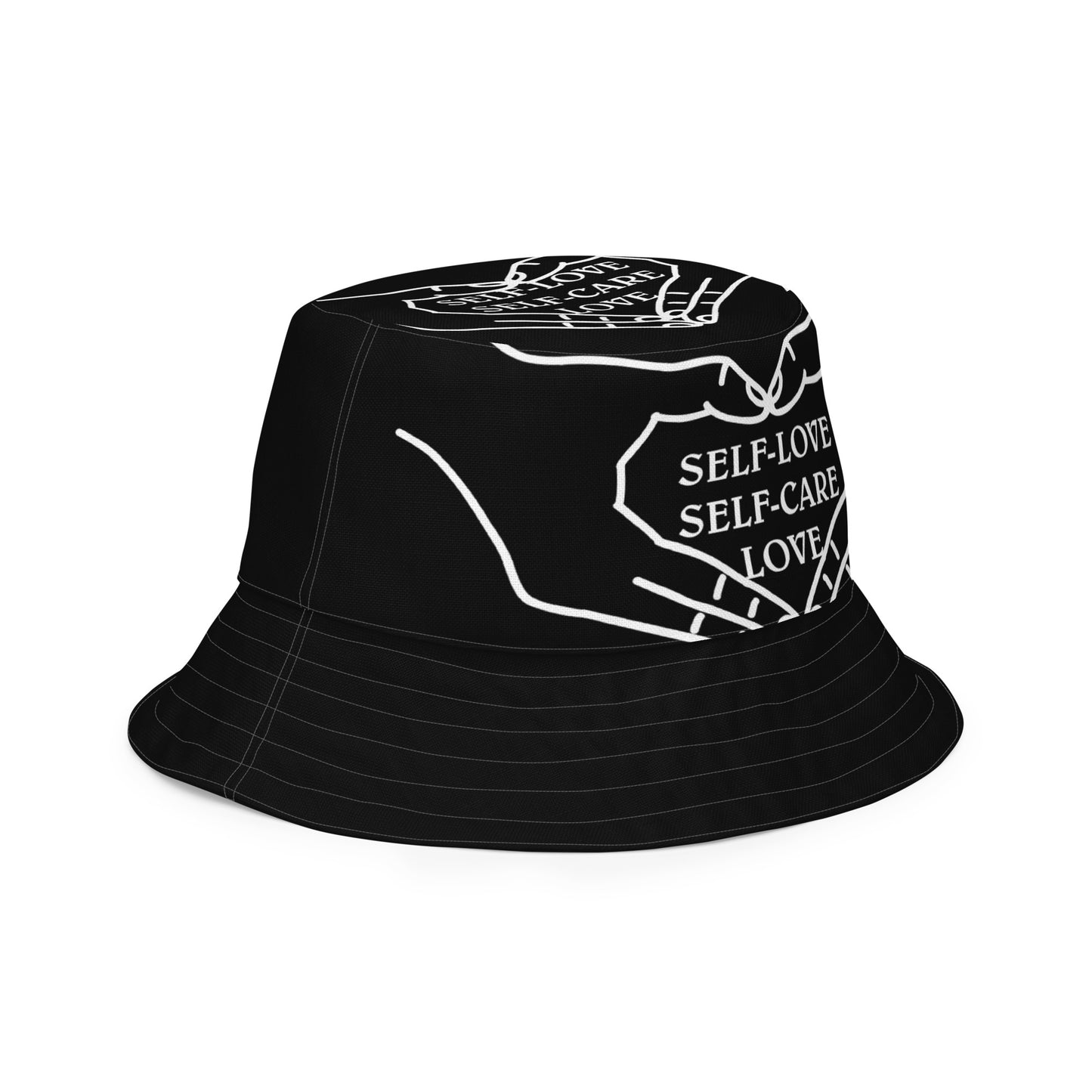 SELF LOVE B. Reversible bucket hat