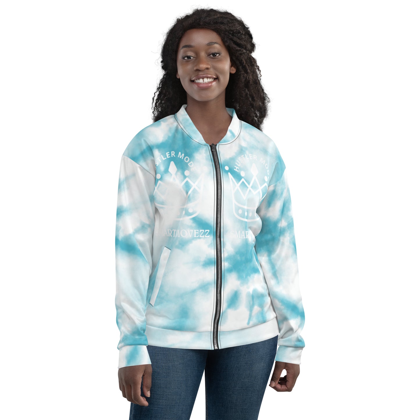 Hustler Mode Cloud Blu Bomber Jacket