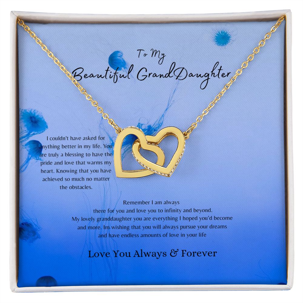 To My Granddaughter Interlocking Heart