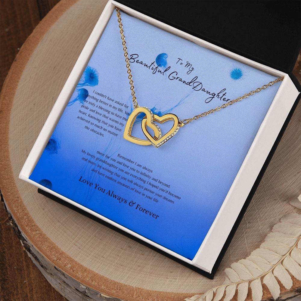 To My Granddaughter Interlocking Heart