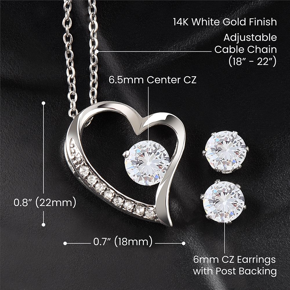 To My Soulmate Forever Necklace + Earring Set