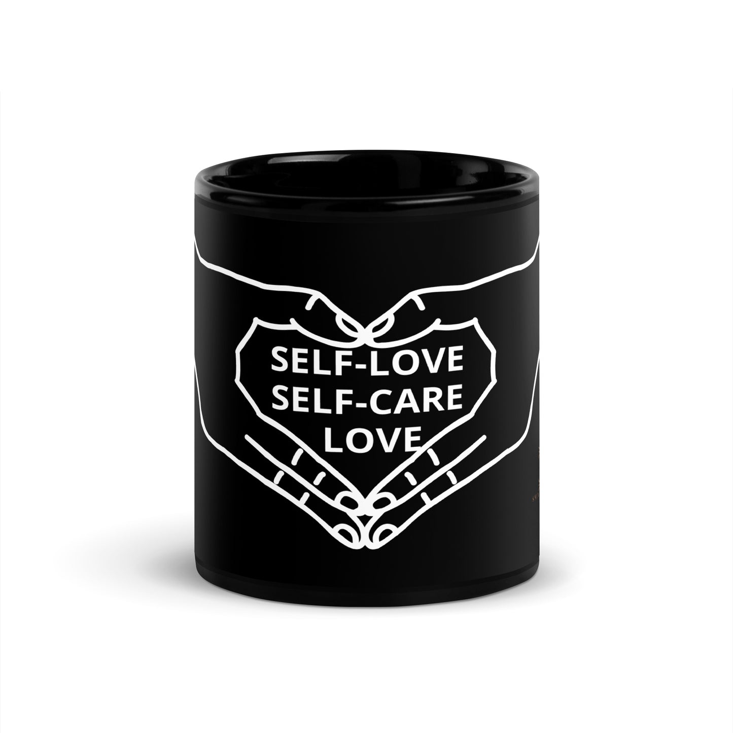 SELF-LOVE Black Glossy Mug