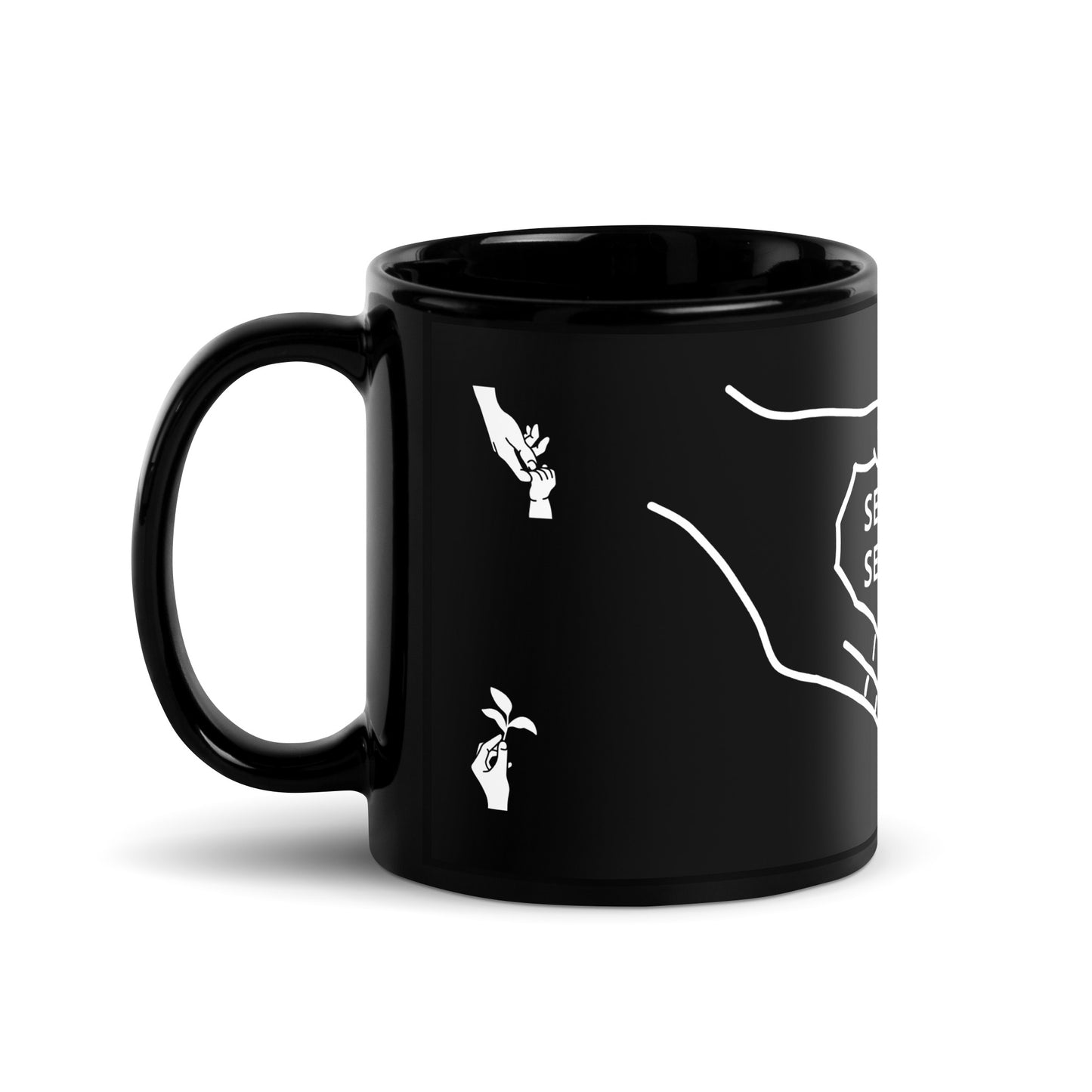 SELF-LOVE Black Glossy Mug