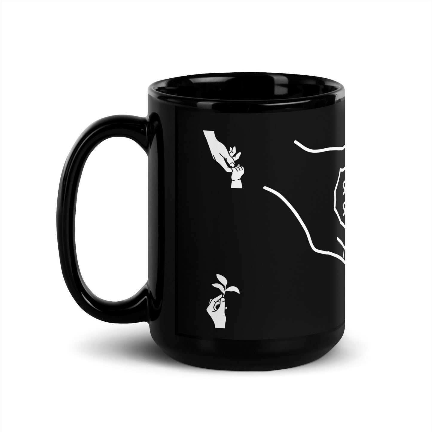 SELF-LOVE Black Glossy Mug