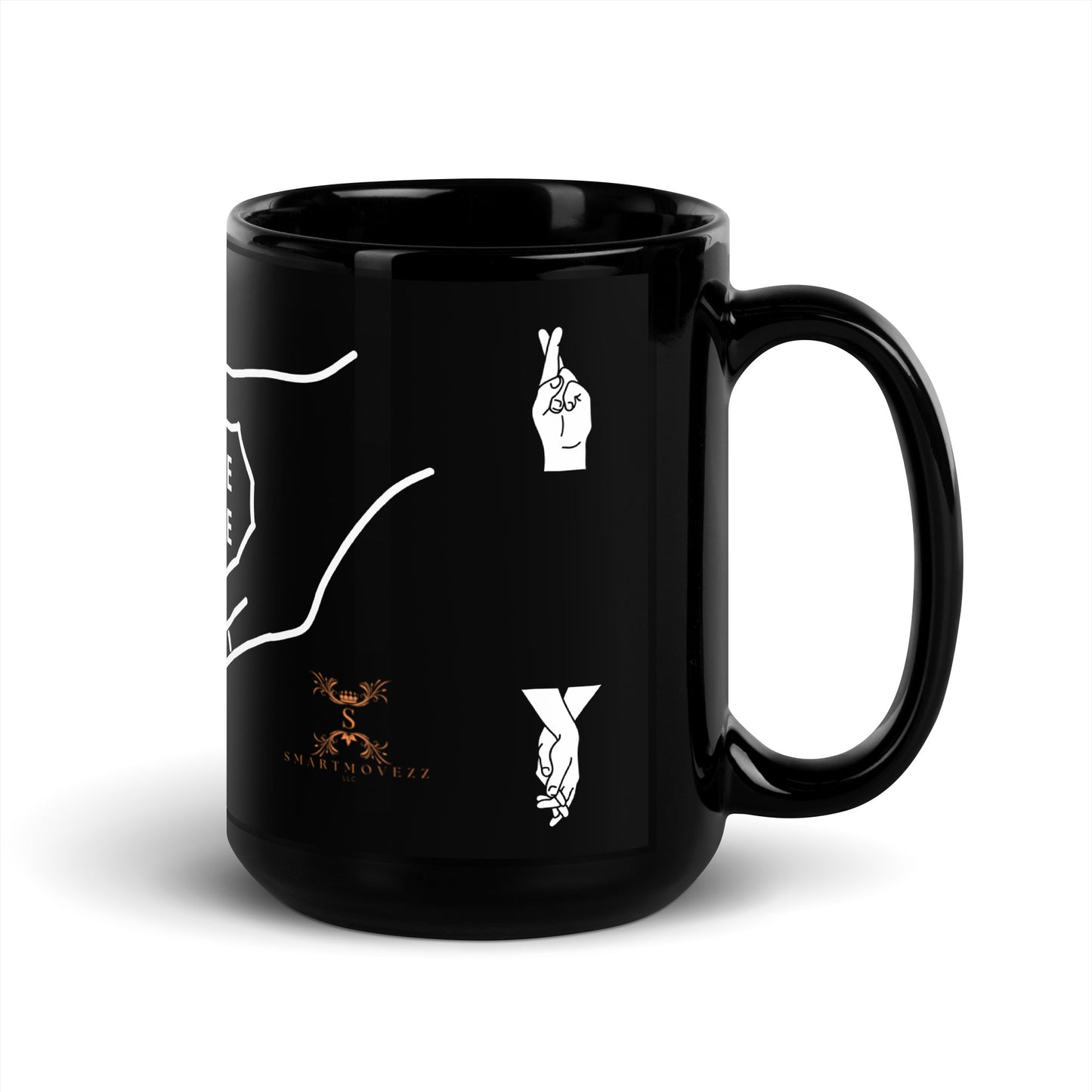 SELF-LOVE Black Glossy Mug