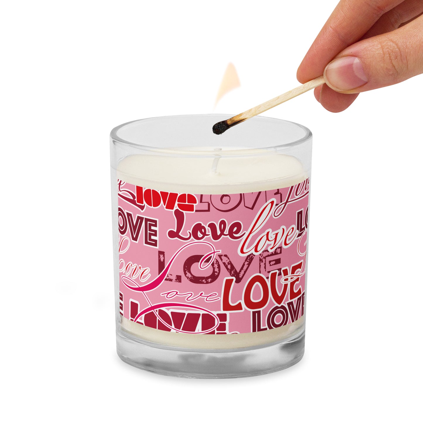 Love Glass Jar Soy Wax Candle