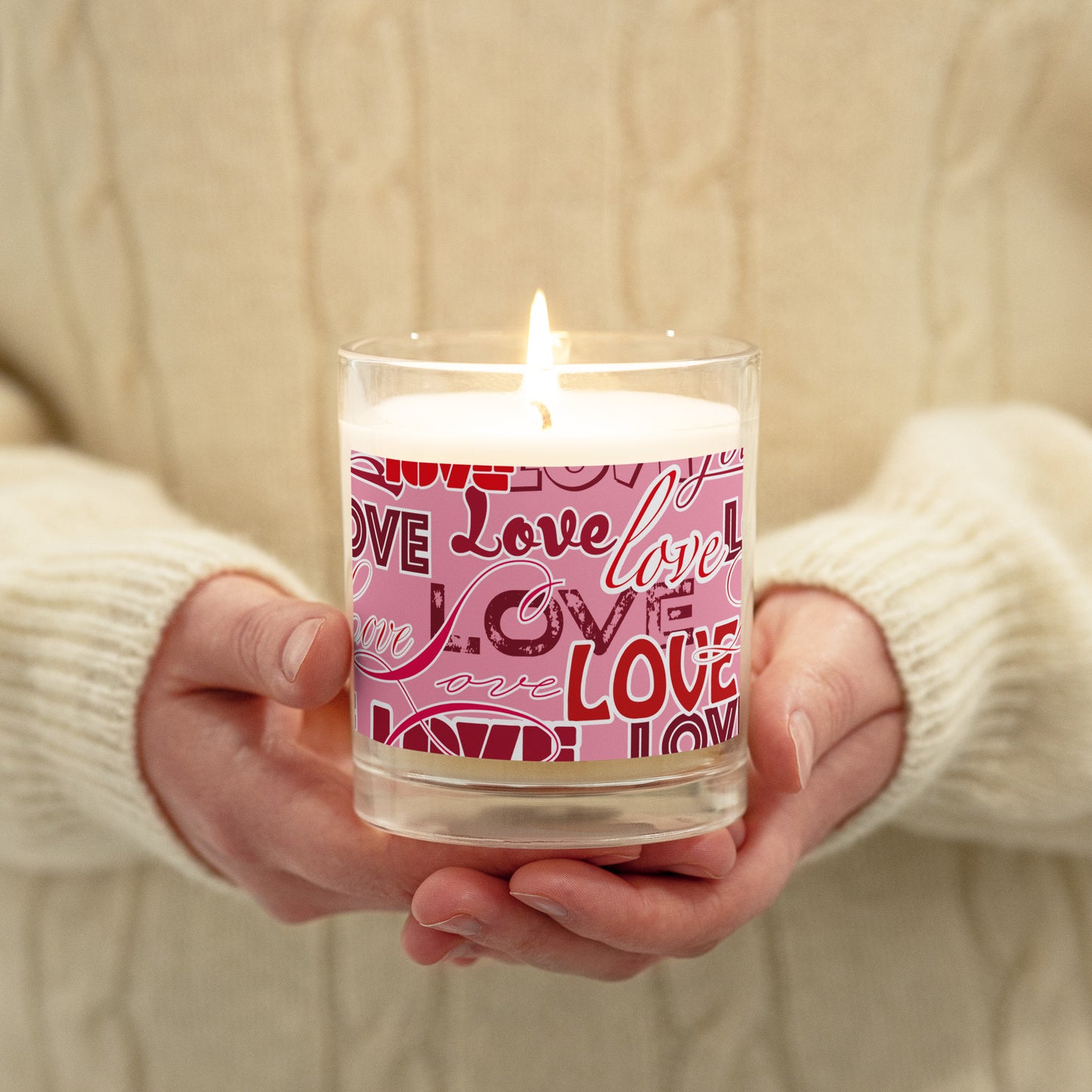 Love Glass Jar Soy Wax Candle