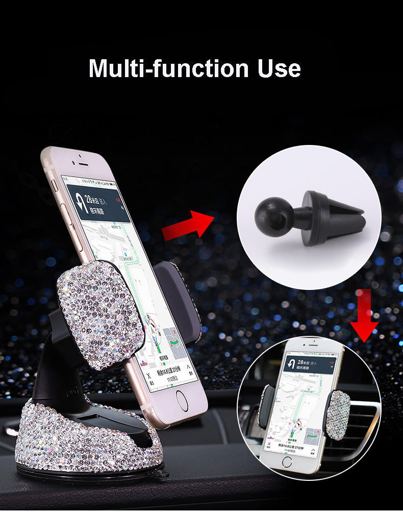 Car Phone Holder - Crystal Rhinestones