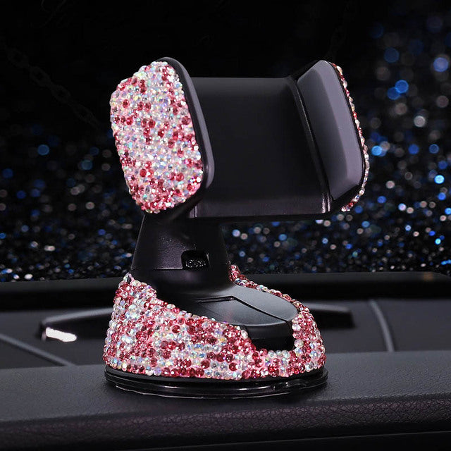 Car Phone Holder - Crystal Rhinestones