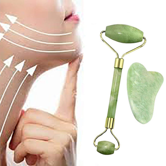 Roller Skin Scraper Facial Set Facial Stone Firming Face Anti-Aging