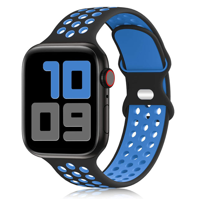 Silicone Breathable Sport Strap For Apple Watch Band 6 SE 5 4 44mm 40mm