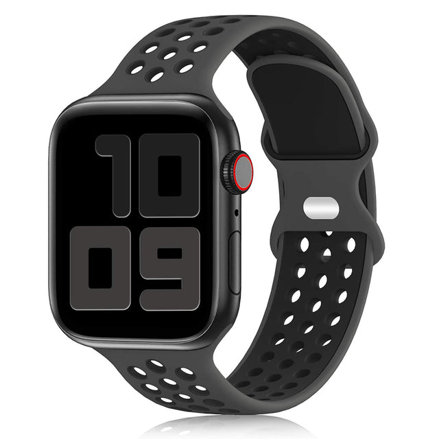 Silicone Breathable Sport Strap For Apple Watch Band 6 SE 5 4 44mm 40mm