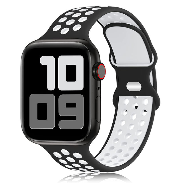 Silicone Breathable Sport Strap For Apple Watch Band 6 SE 5 4 44mm 40mm