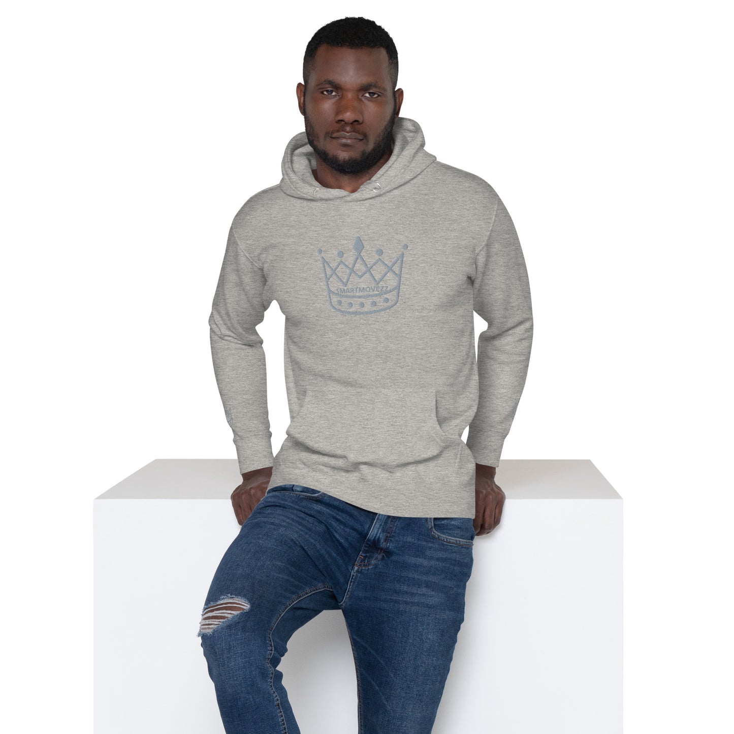 Crown gray SM Hoodie