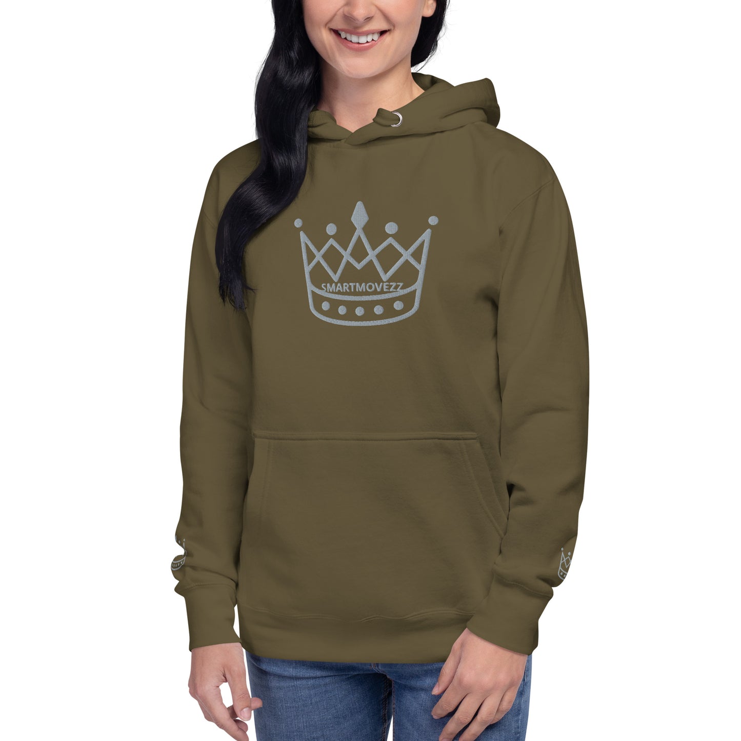 Crown gray SM Hoodie