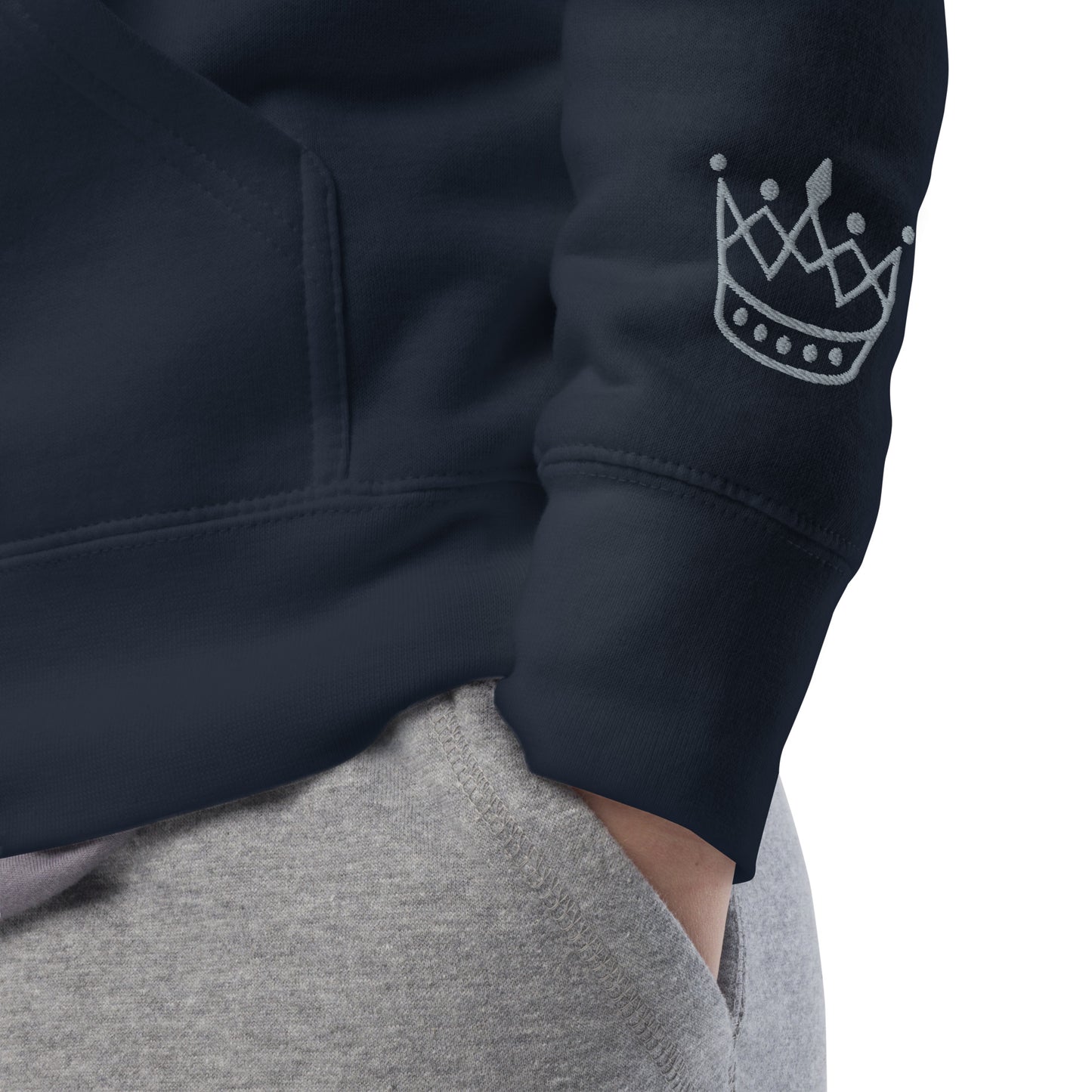 Crown gray SM Hoodie