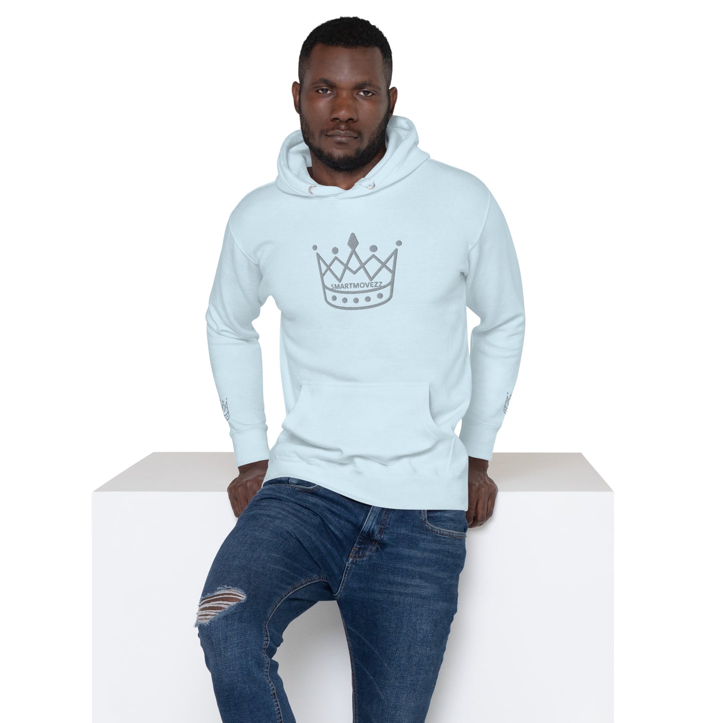 Crown gray SM Hoodie