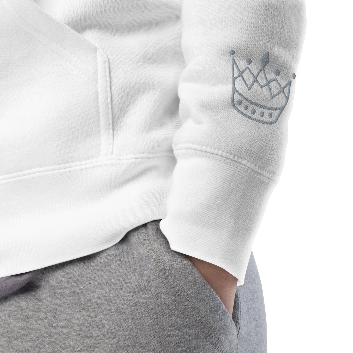 Crown gray SM Hoodie