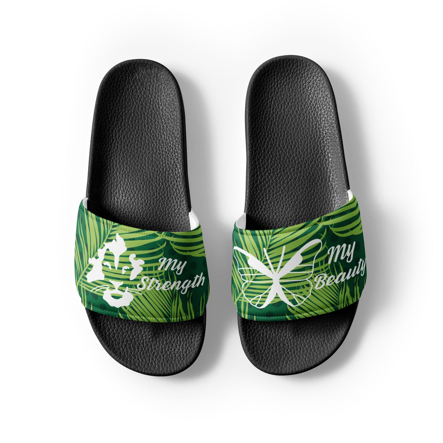 Women's slides Strength green