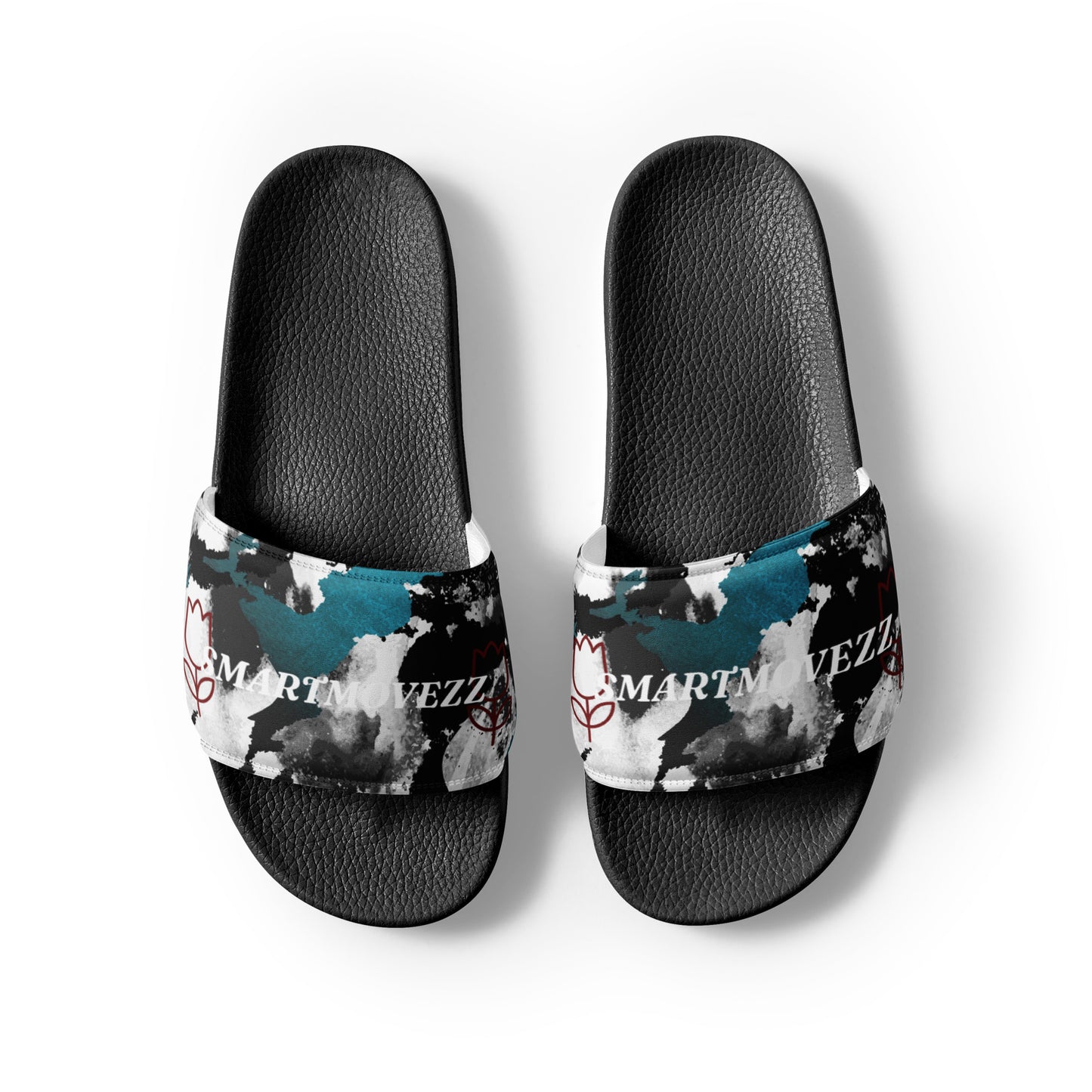 ROSE S MARBLE BLU Women's slides