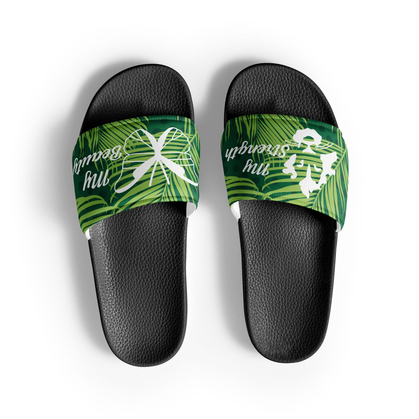 Women's slides Strength green