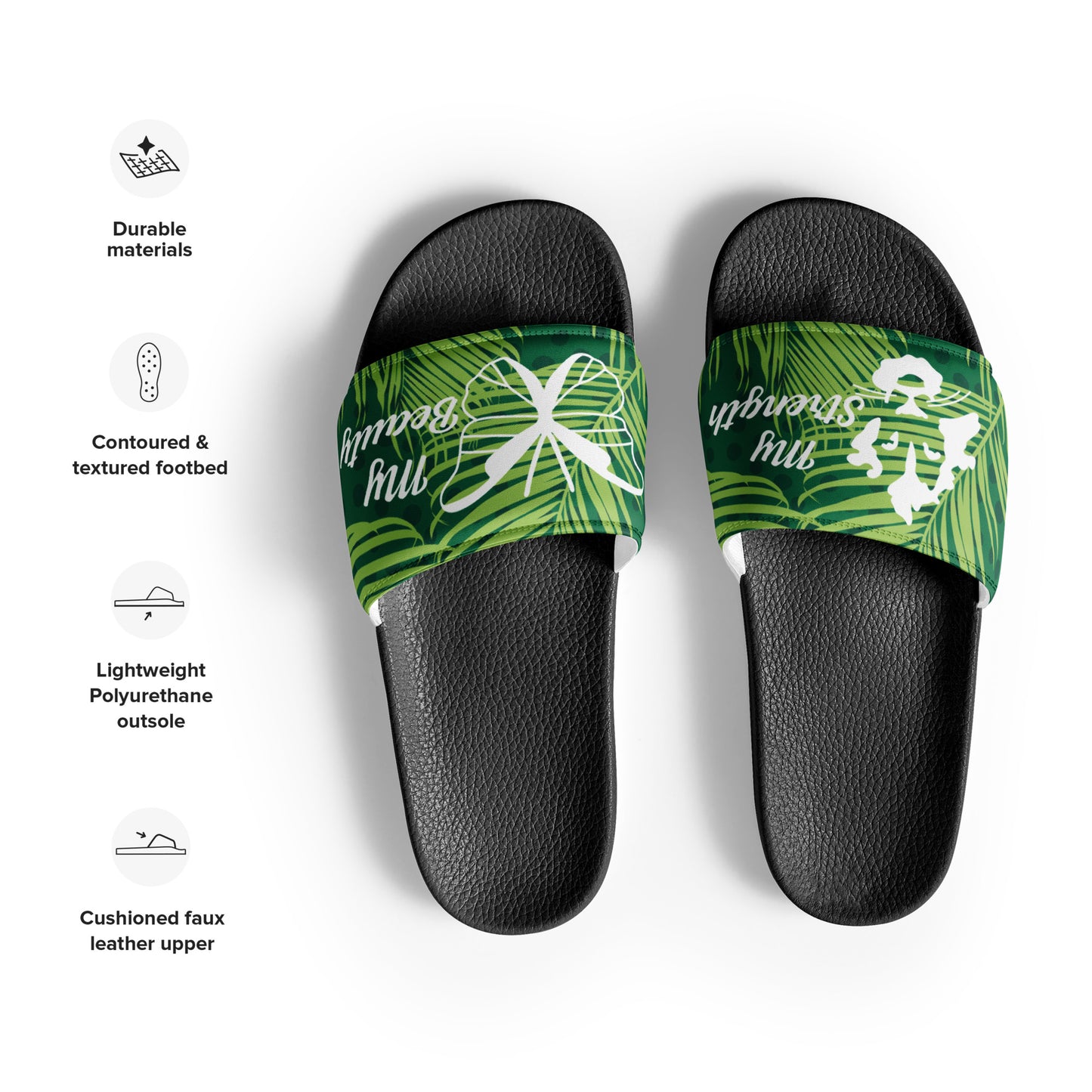 Women's slides Strength green