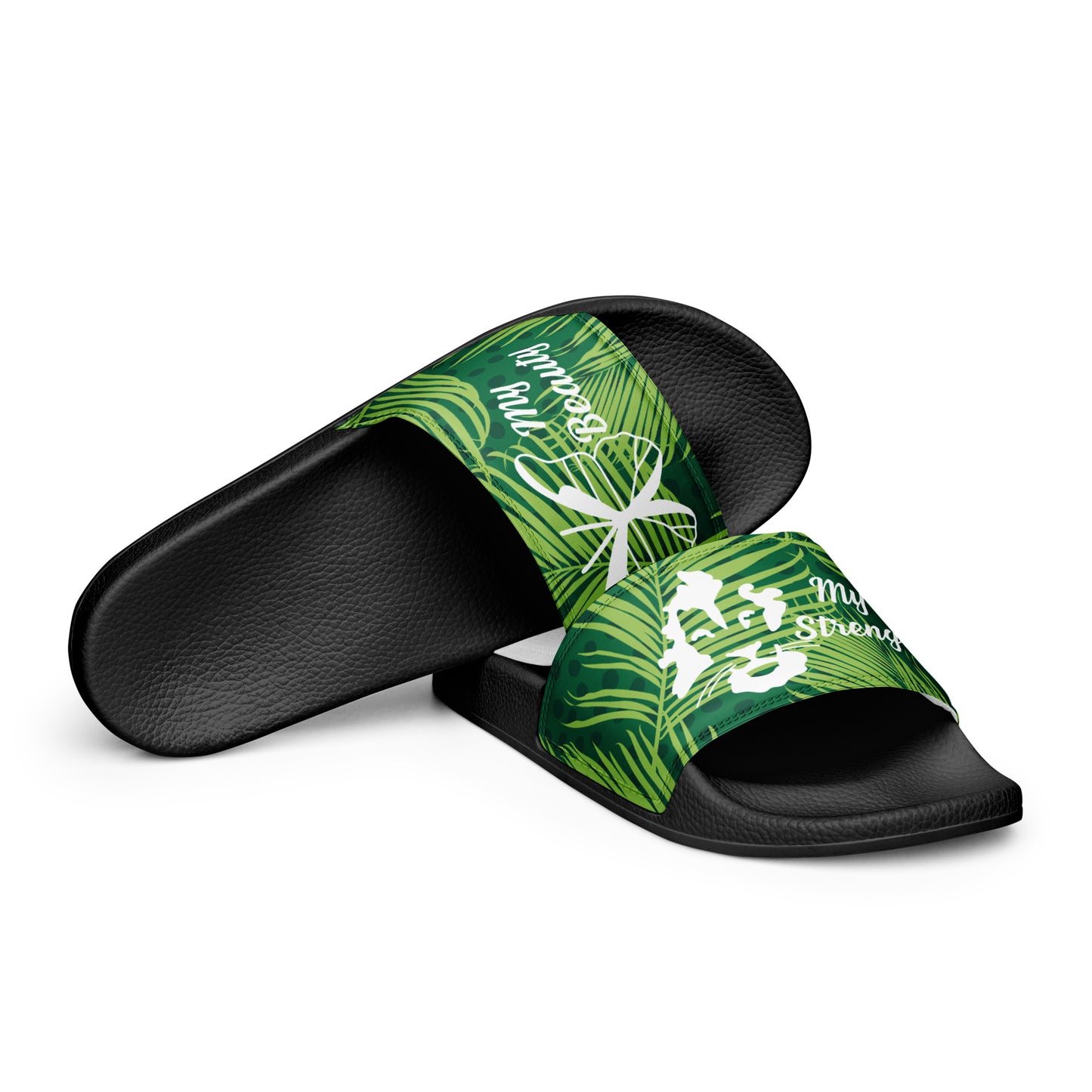 Women's slides Strength green