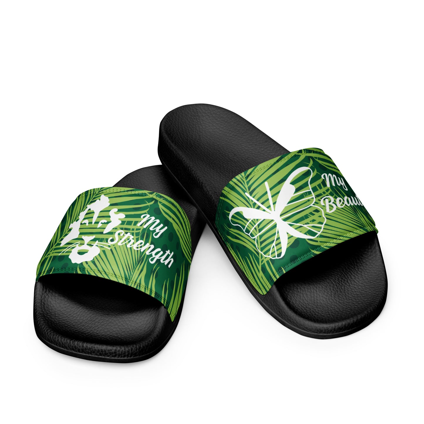 Women's slides Strength green