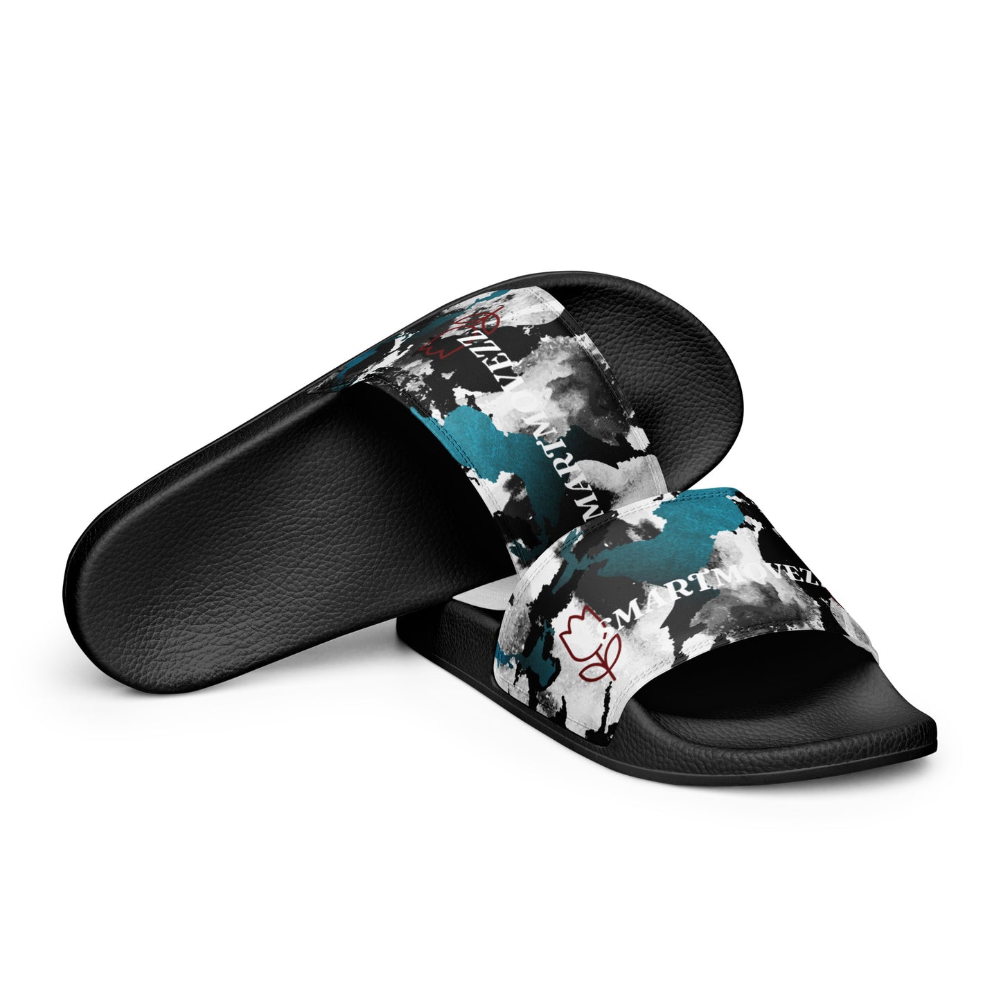 ROSE S MARBLE BLU Women's slides