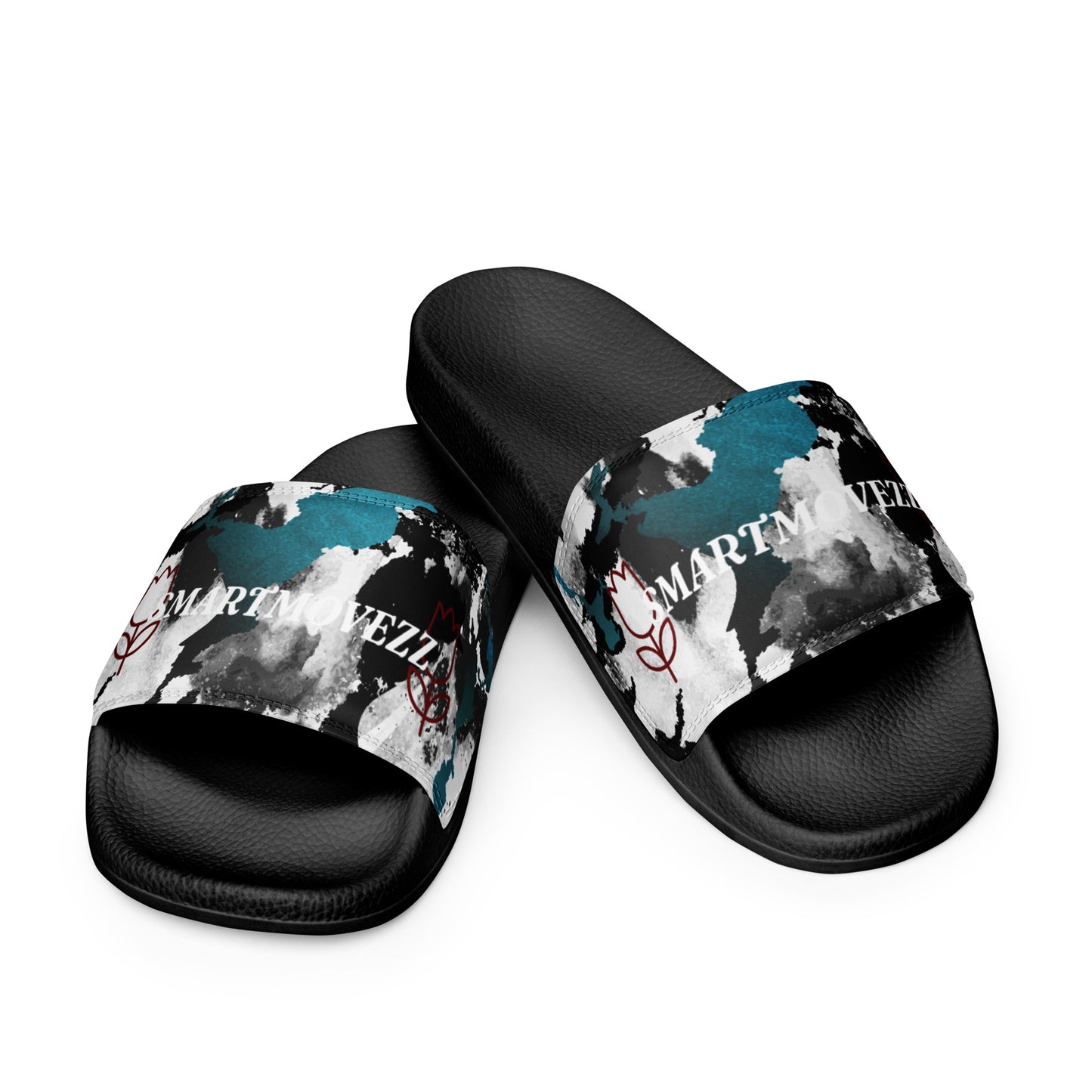 ROSE S MARBLE BLU Women's slides