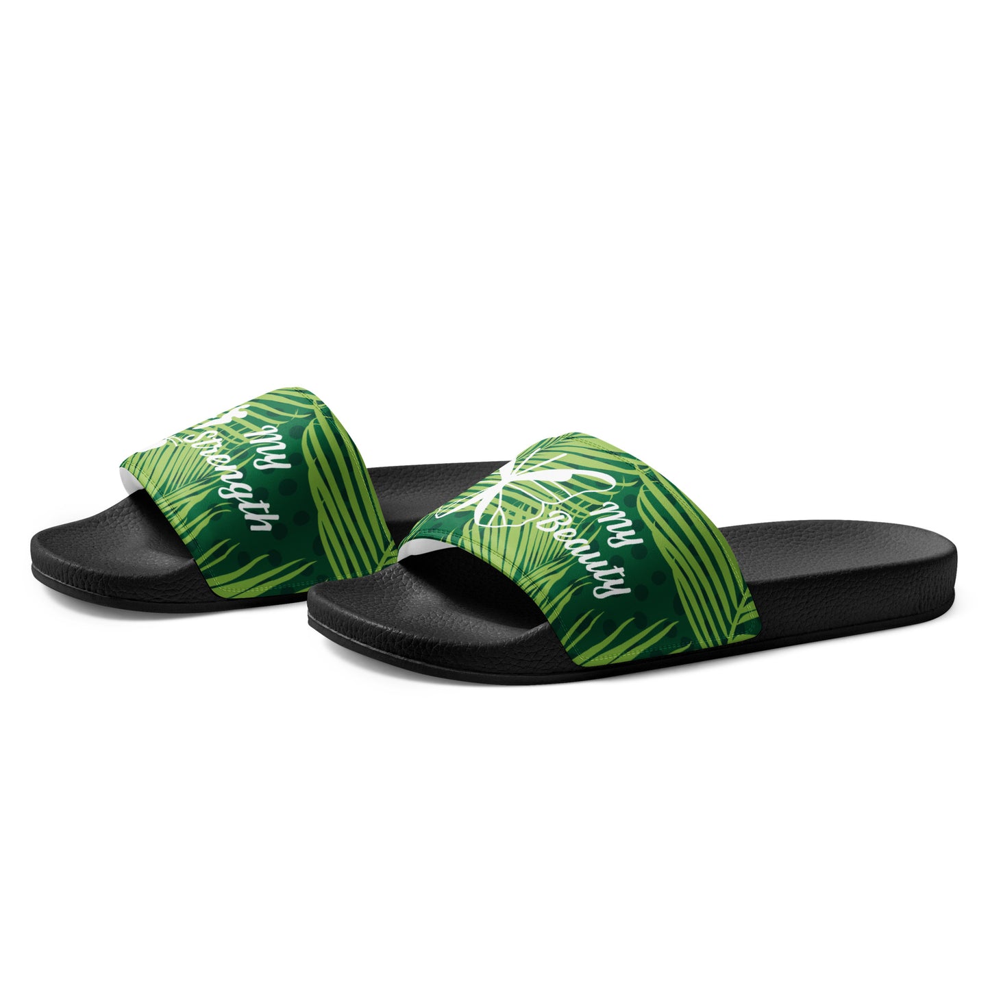 Women's slides Strength green