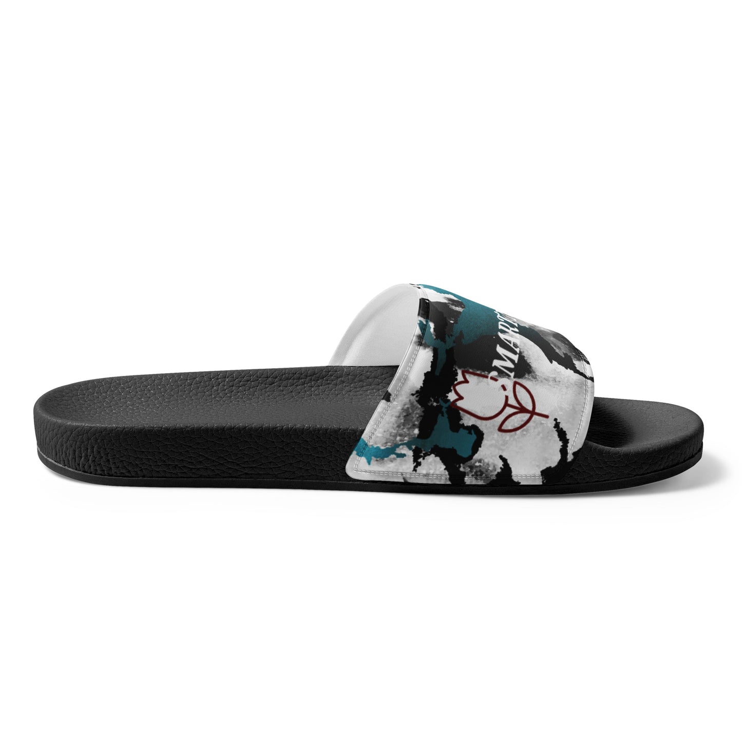 ROSE S MARBLE BLU Women's slides